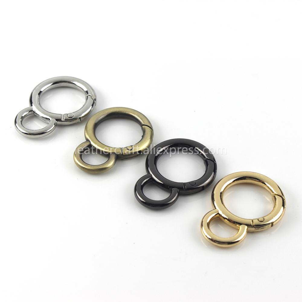 Circle Round Bag - 金属二重丸スナップフック春ゲートoリングトリガークラスプ用バッグストラップベルト接続ハードウェアアクセサリー