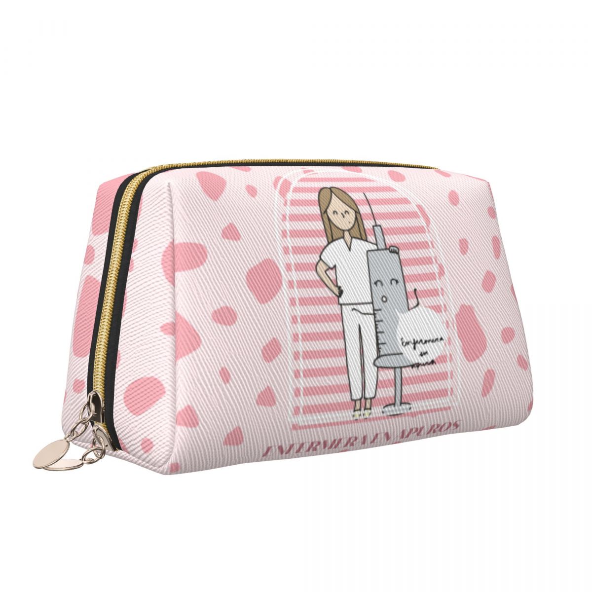 Doctor Bag Leather - 医師や看護師のための大きなメイクアップバッグ,化粧品バッグ,ジッパーポーチ,女性のための革の衛生ケース