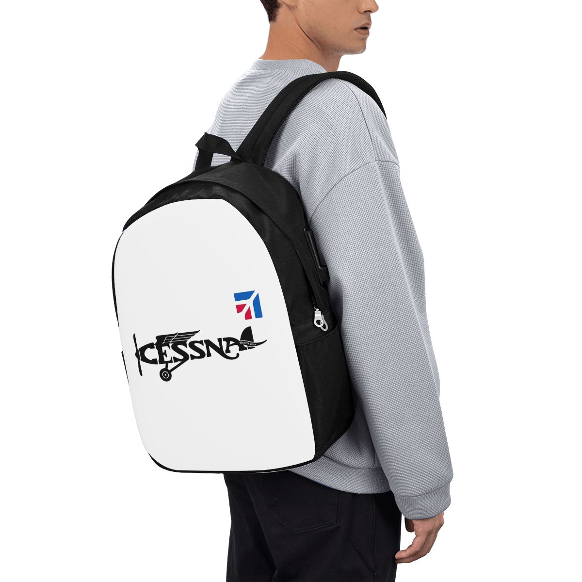 Women Bags For College - セスナロゴバックパック旅行ノートブックバッグコンピュータ大学生スクールバッグラップトップショルダーバッグ男性女性用