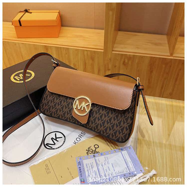 Women'S Bags Michael Kors - マイケル・コース ファッション クロスボディバッグ、2026年新作 高品質カジュアルでシンプルなMKレタープリントハンドバッグ、毎日のショッピングに最適