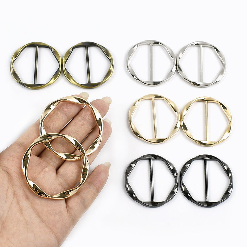Circle Round Bag - 5/10/20 個 35/40 ミリメートル金属ラウンドサークルクリップバックルシルクスカーフ調整リングベルトバックルスカーフ装飾スライダー縫製ボタン