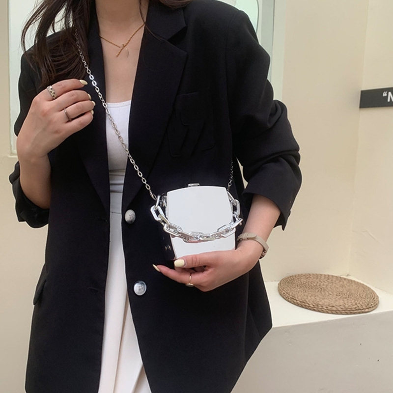 Women Bags Gold - 女性のためのゴールデンミニイブニングクラッチ,小さなPVCボックス,ショルダーストラップ,更新,ショッピングバッグ