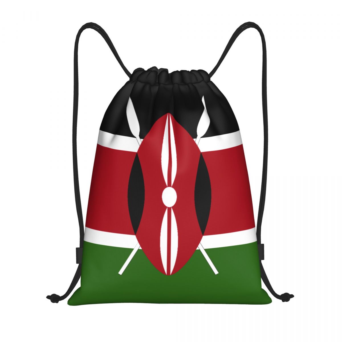 Women Bags Kenya - カスタムケニア国旗巾着バッグトレーニングヨガバックパック男性女性スポーツジムサックパック