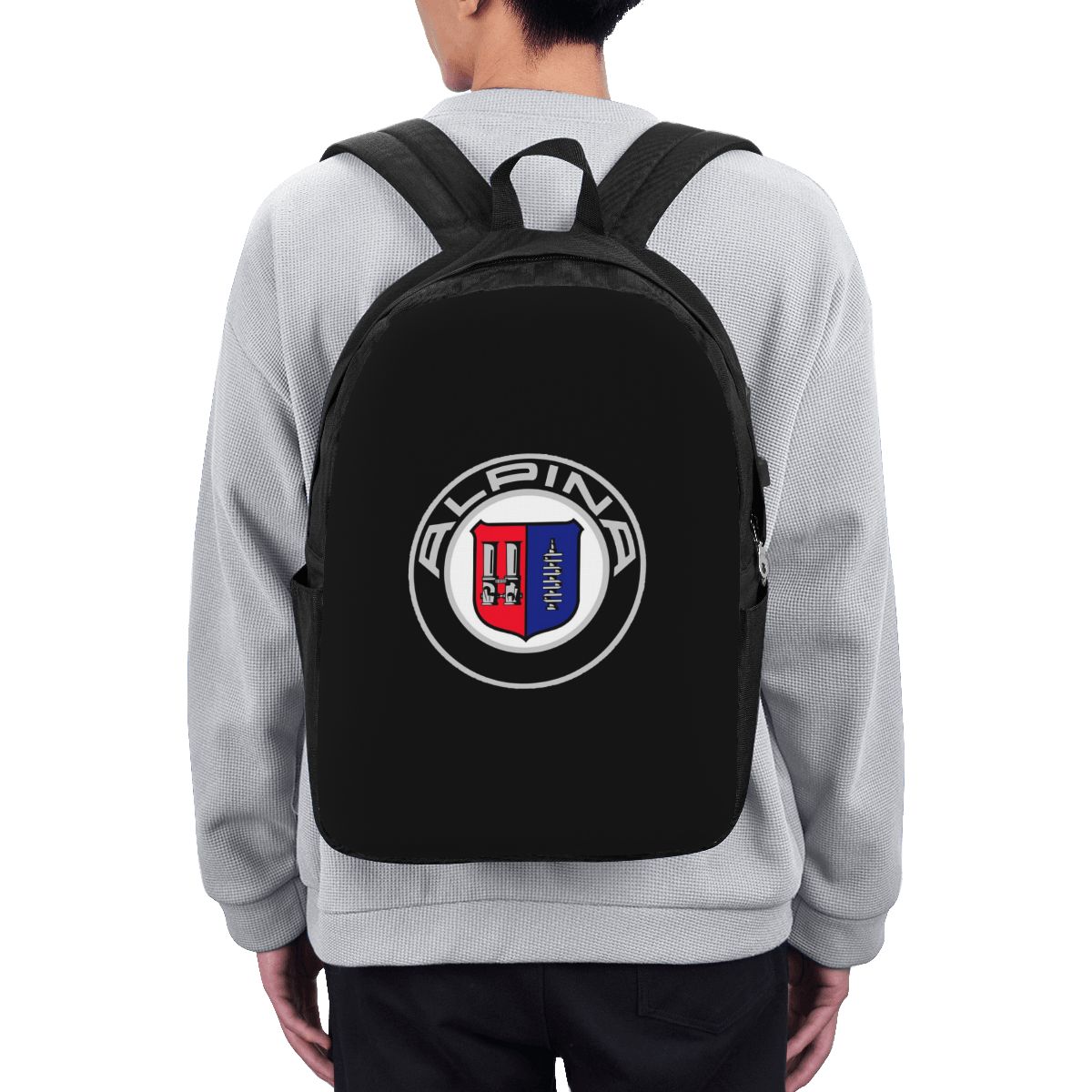 Women Bags Logo - アルピナ - クラシックカーロゴバックパック旅行ノートブックバッグコンピュータ大学生スクールバッグラップトップショルダーバッグ男性用女性用