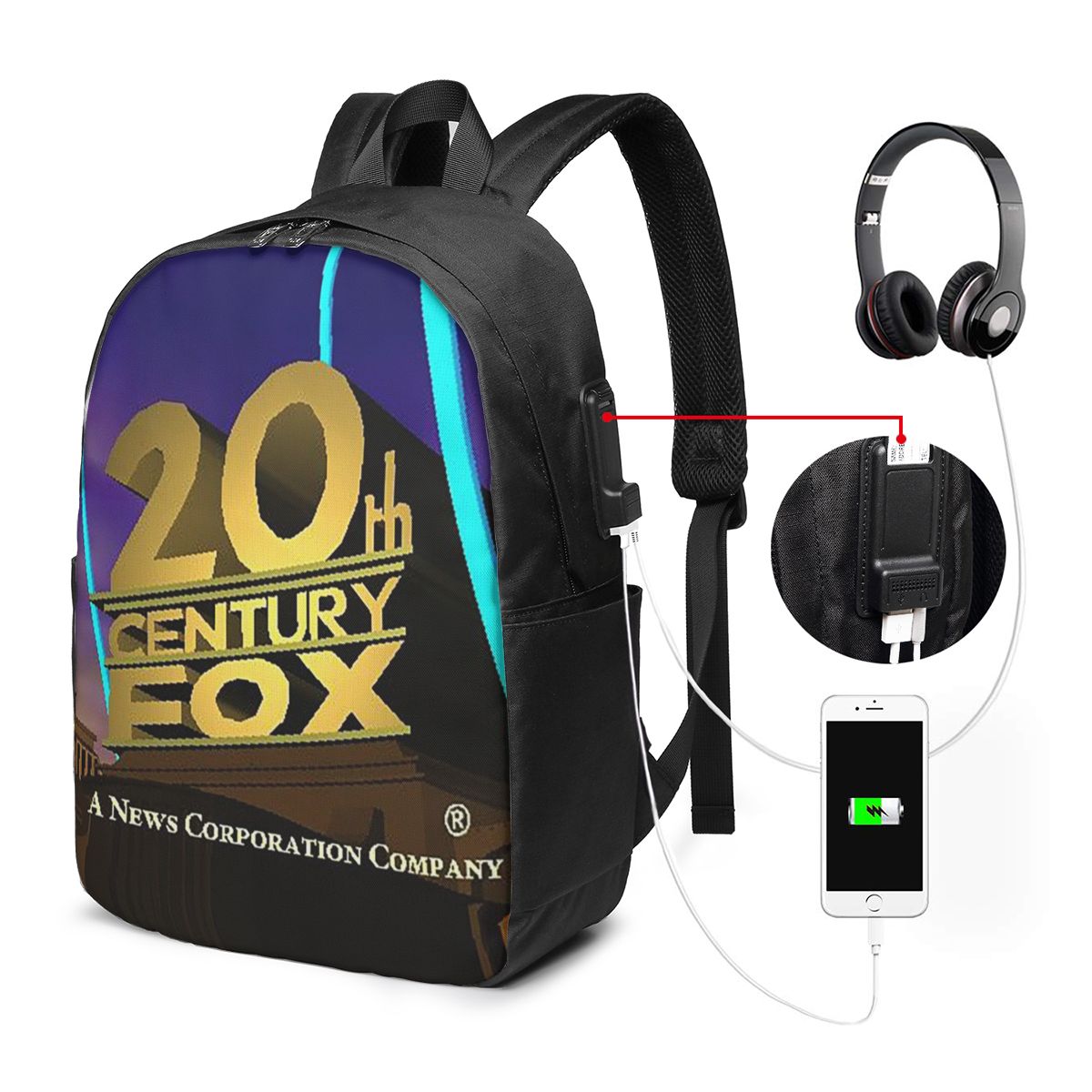 Women Bags For College - 20th Century Fox クラシックバックパック旅行ノートブックバッグコンピュータ大学生スクールバッグラップトップショルダーバッグ男性用女性用