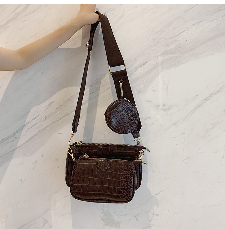 Women'S Bags Jacquemus - アリゲータープリント レディース ショルダーバッグ 高級デザイナー ワイドストラップ クロスボディバッグ