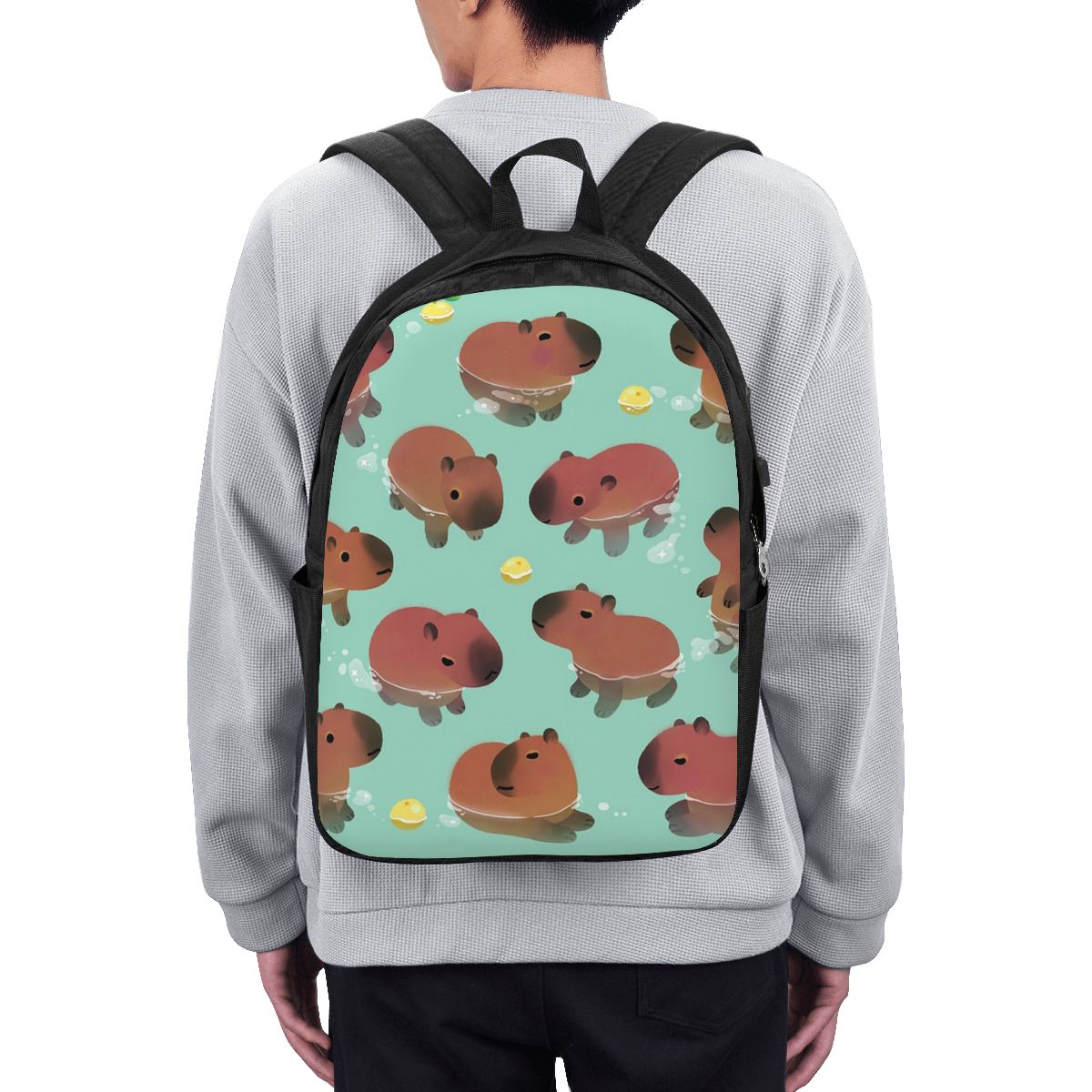 カピバラアニマル柄バックパック旅行ノートブックバッグコンピュ - Women Bags For College のレビューと価格