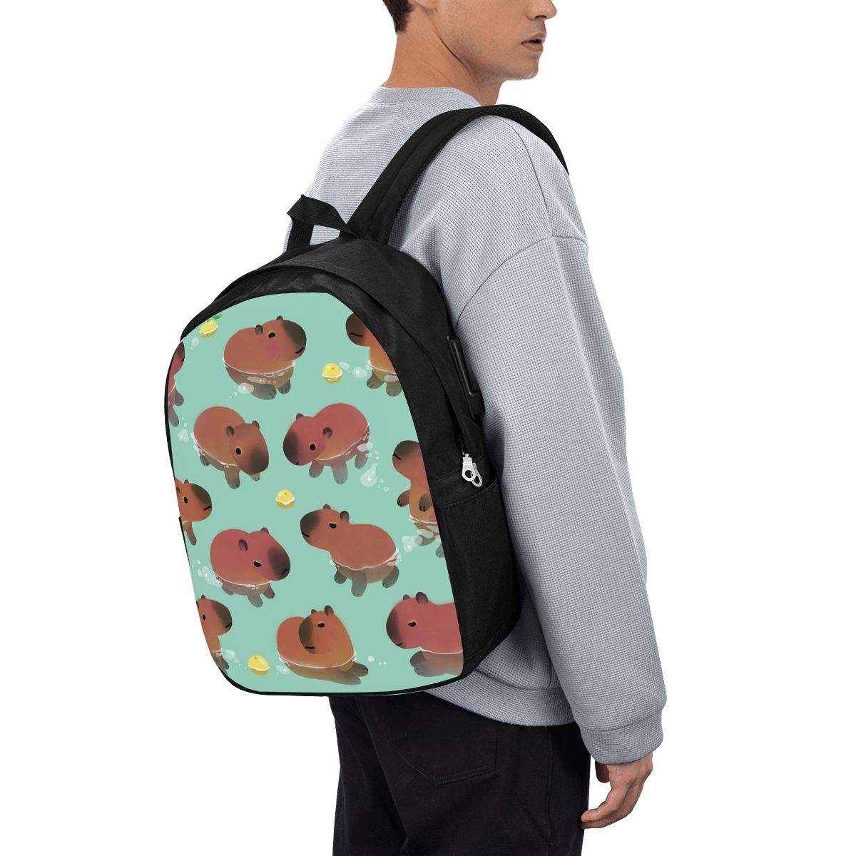 カピバラアニマル柄バックパック旅行ノートブックバッグコンピュ - Women Bags For College のレビューと価格