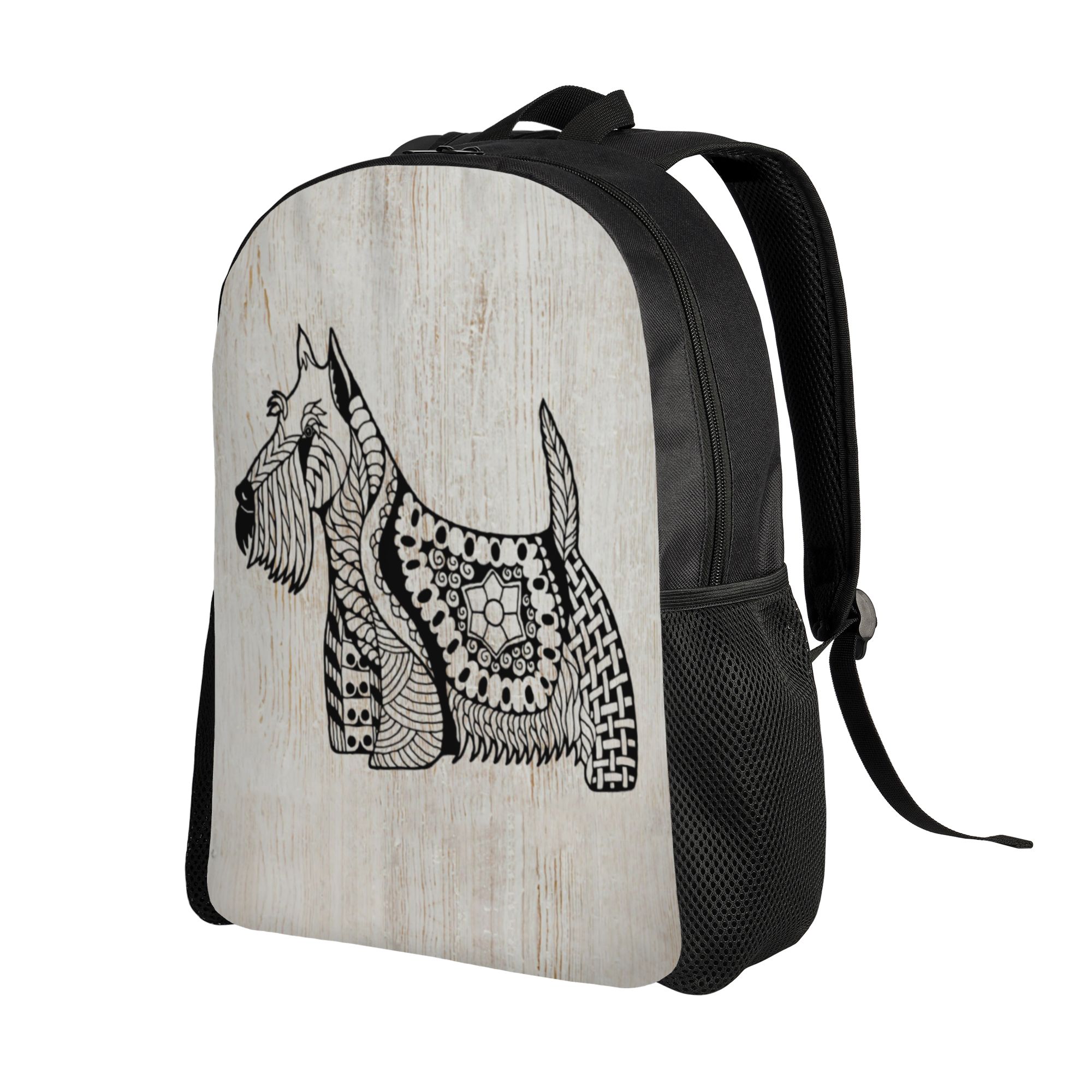 パーソナライズされたスコティッシュテリア ゼンタングル マン - Women Bags For College のレビューと価格