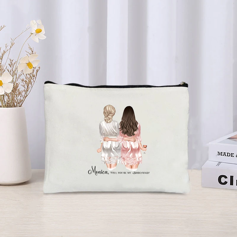 女性のための化粧品ポーチ,花嫁と花嫁介添人の名前,結婚披露宴 - Women'S Best Bags For Travel のレビューと価格