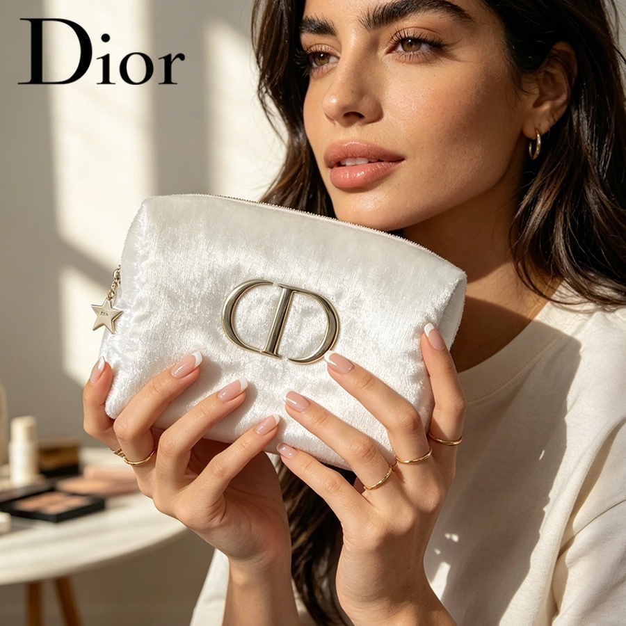 ディオールのバッグ ホワイトベルベット トラベルコスメティッ - Women Bags Logo のレビューと価格