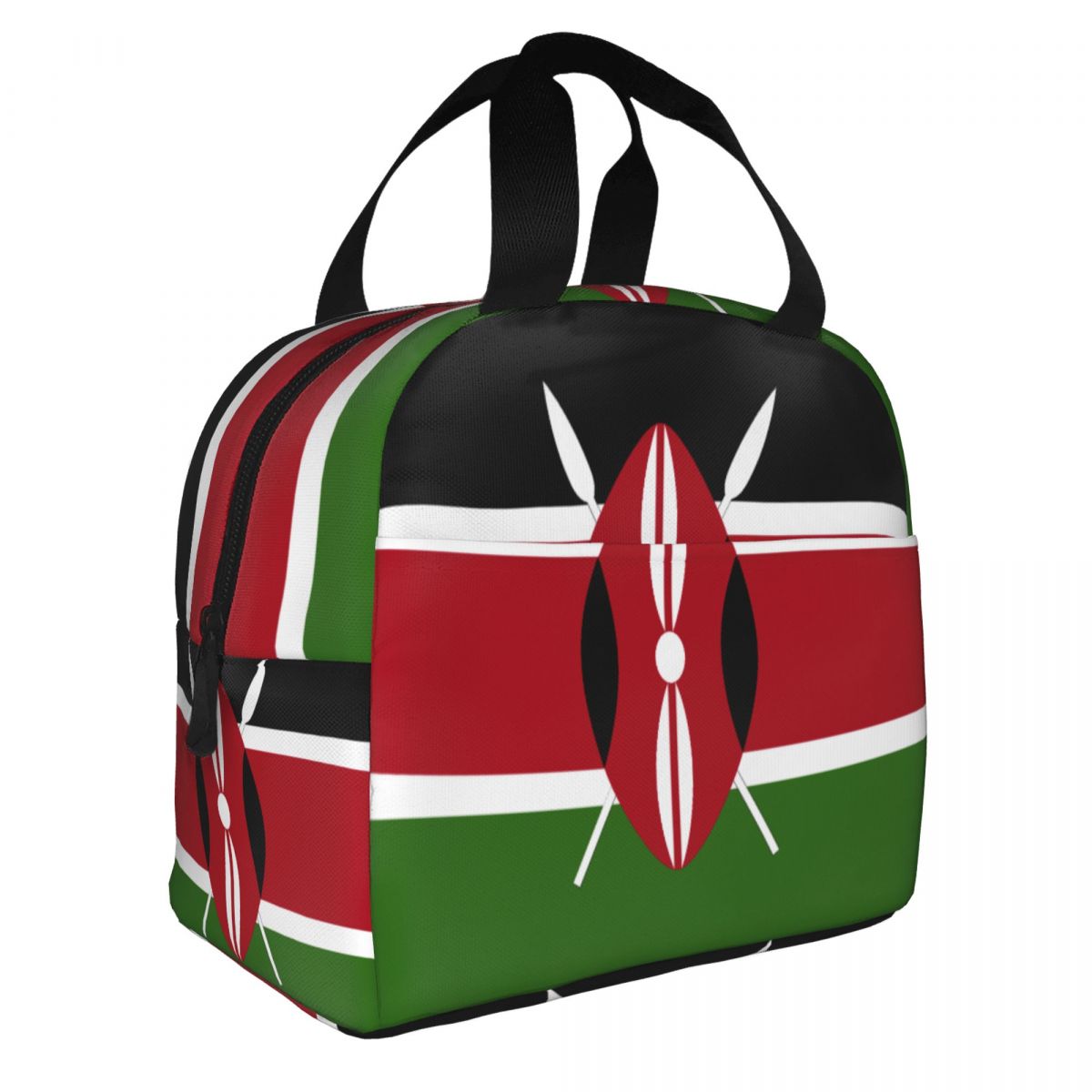カスタムケニア国旗断熱ランチバッグ女性用ポータブルランチコン - Women Bags Kenya のレビューと価格