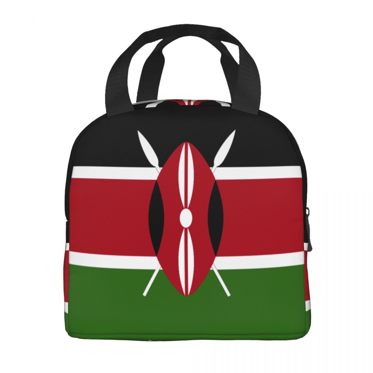 カスタムケニア国旗断熱ランチバッグ女性用ポータブルランチコン - Women Bags Kenya のレビューと価格