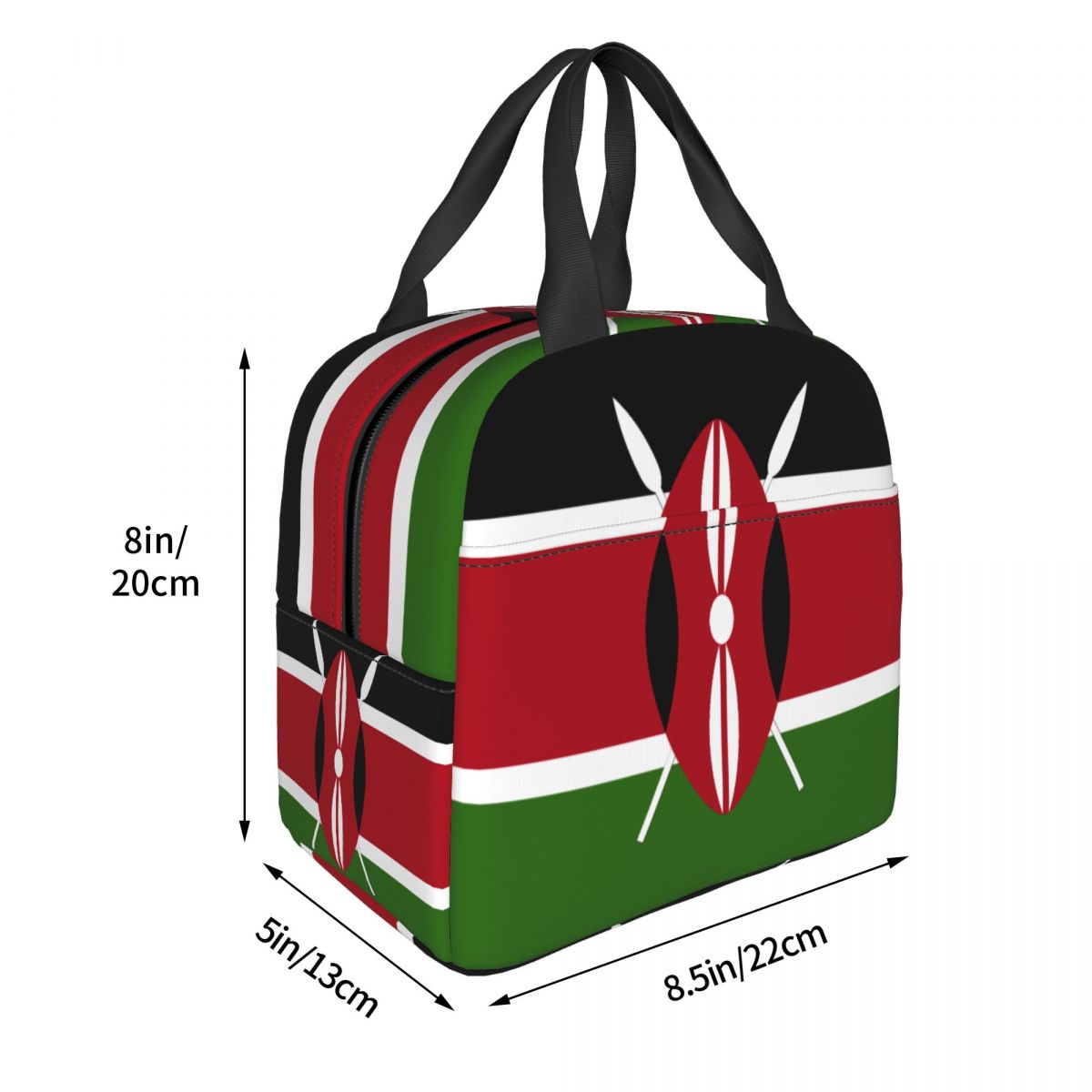 カスタムケニア国旗断熱ランチバッグ女性用ポータブルランチコン - Women Bags Kenya のレビューと価格