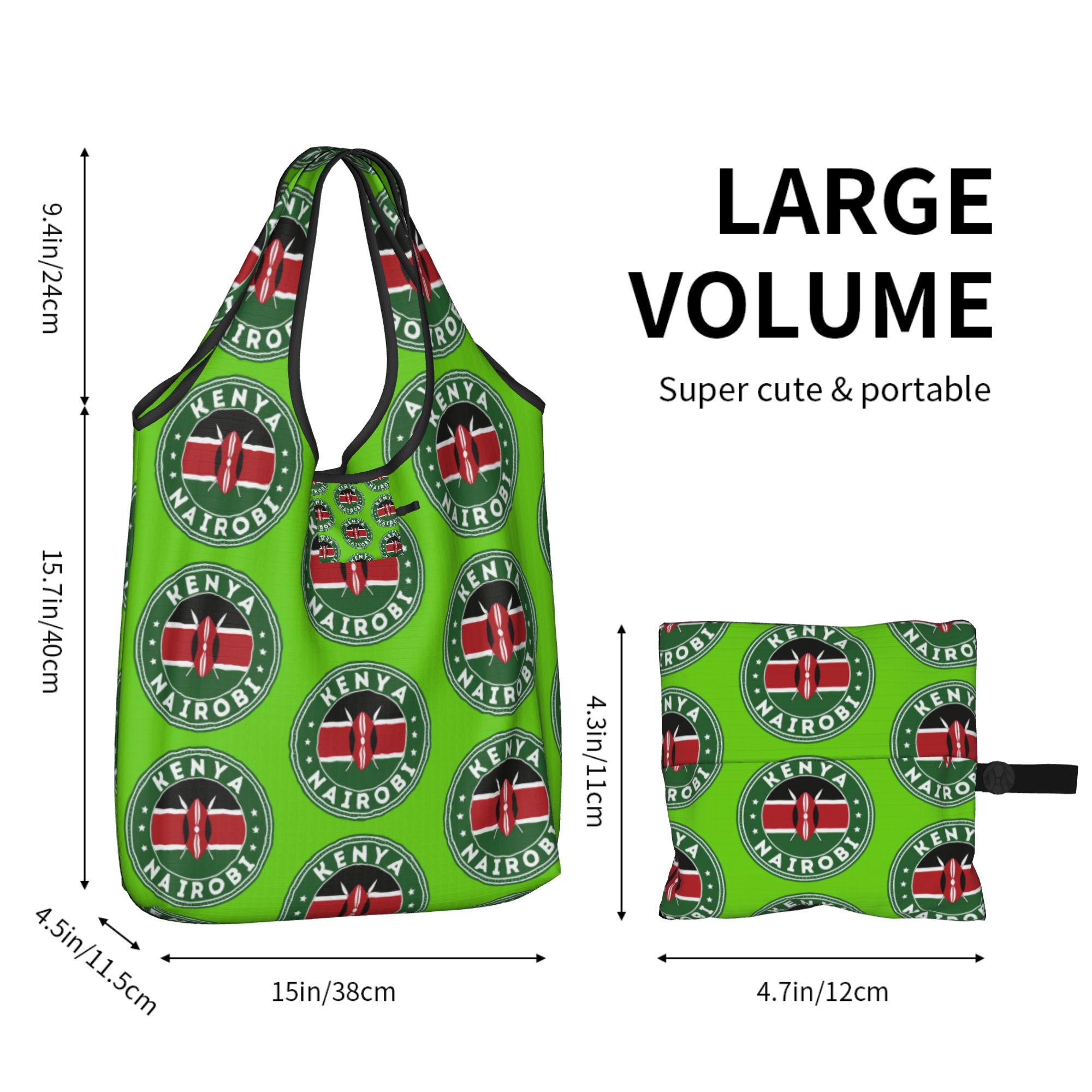 再利用可能なケニアナイロビ旗ショッピングバッグ女性用トートバ - Women Bags Kenya のレビューと価格