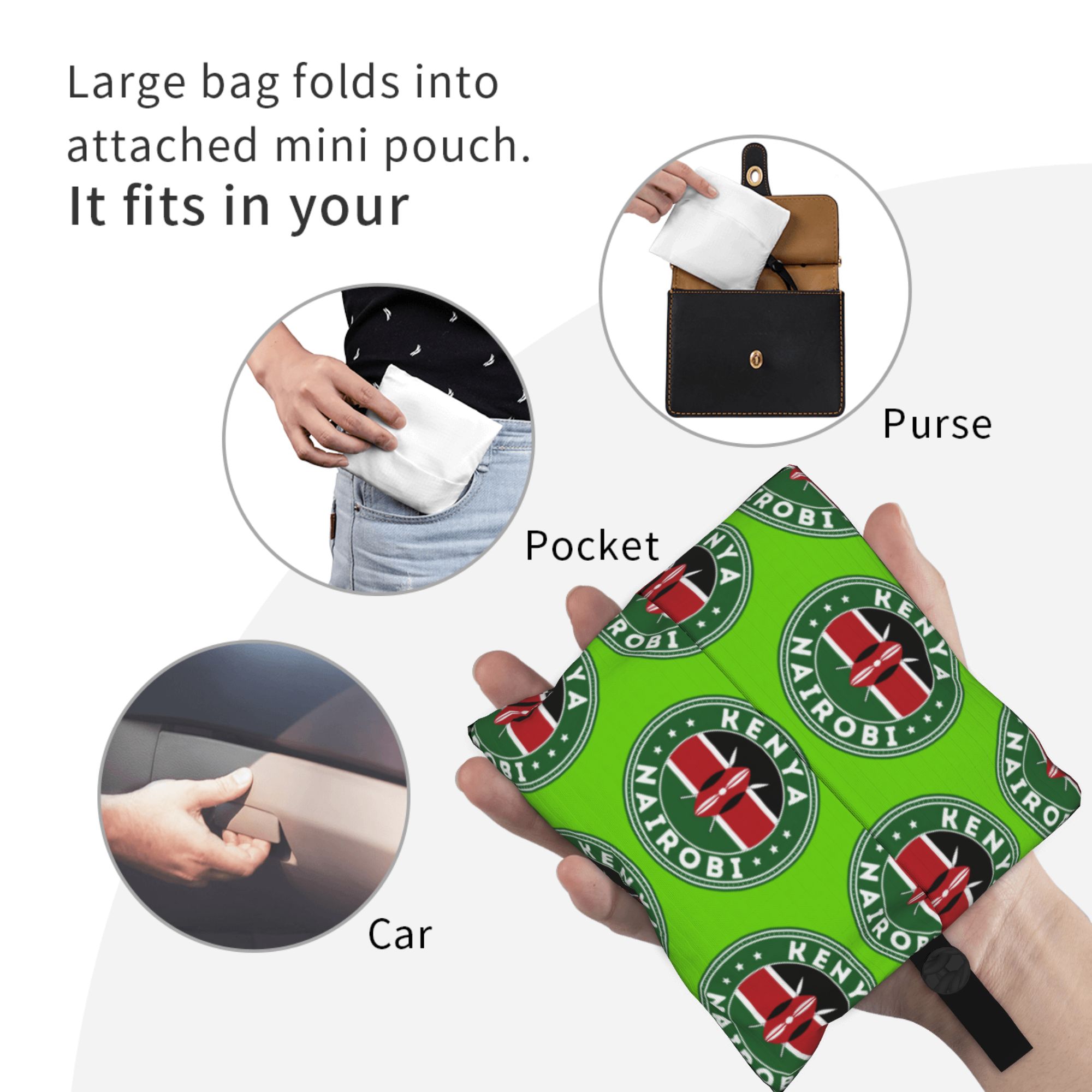 再利用可能なケニアナイロビ旗ショッピングバッグ女性用トートバ - Women Bags Kenya のレビューと価格