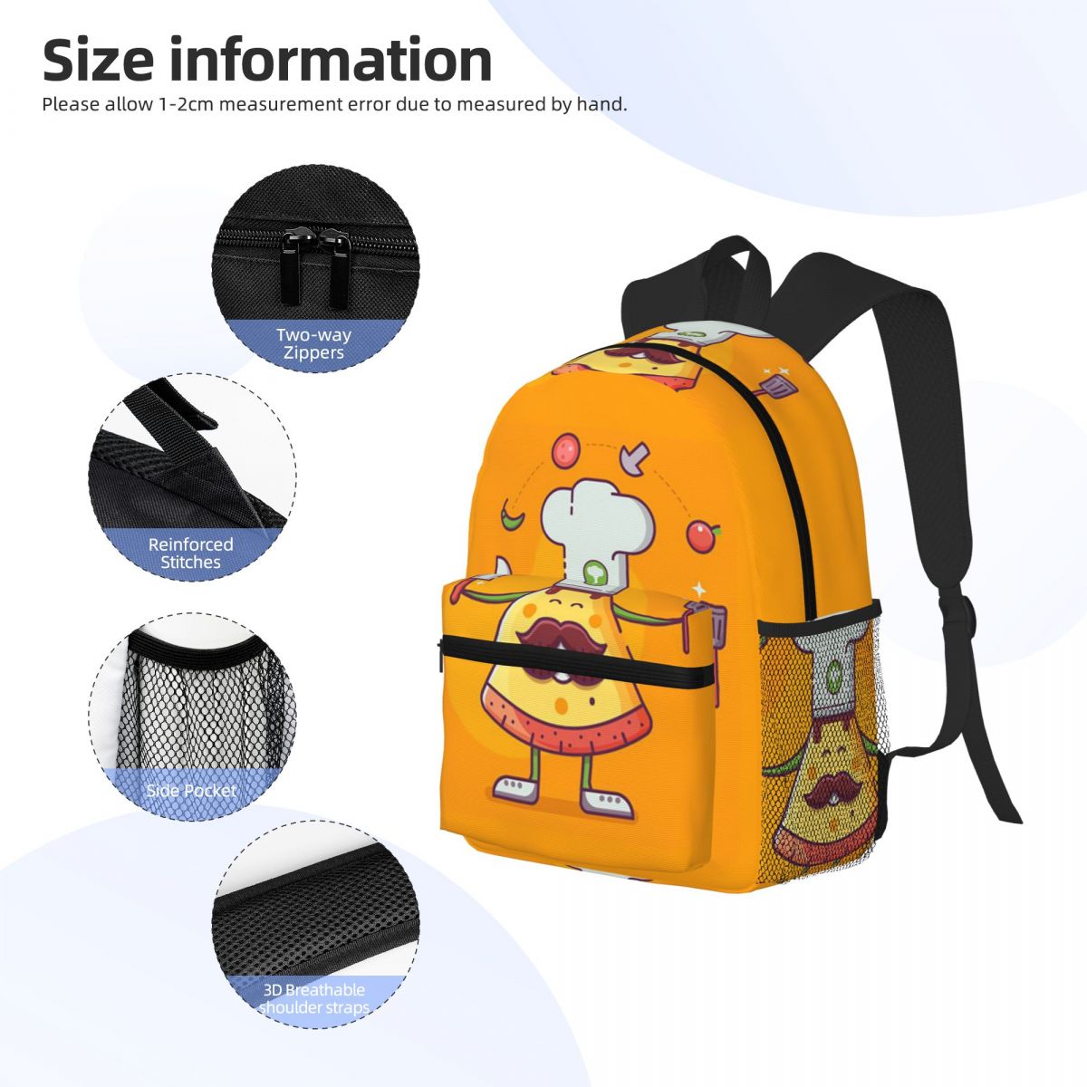面白い最高のピザ漫画学生バックパックスクールバッグハイキング - Women'S Best Bags For Travel のレビューと価格