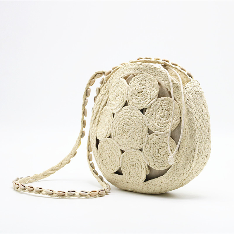 2024年女性向けバケーション、手織りショルダーバッグ、夏の - Circle Round Bag のレビューと価格