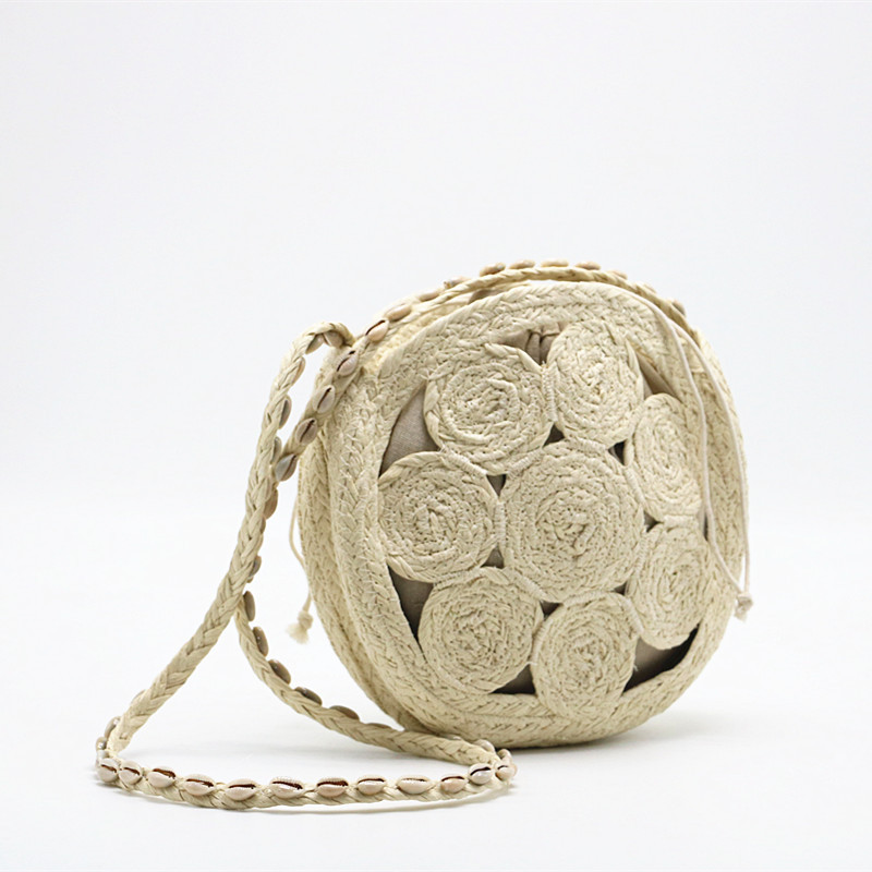 2024年女性向けバケーション、手織りショルダーバッグ、夏の - Circle Round Bag のレビューと価格