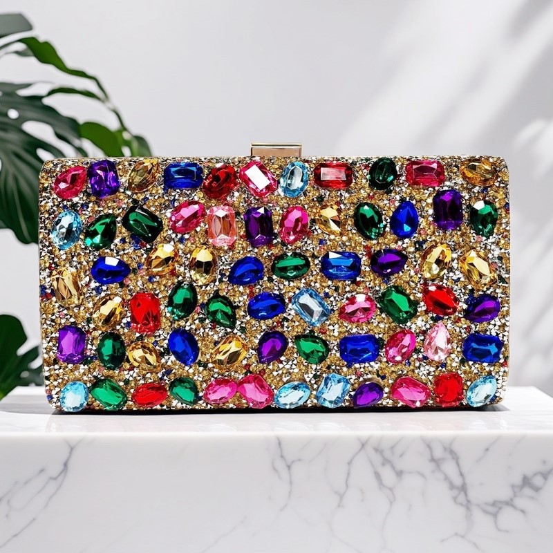 ゴールドメタルハンドルファッションレディースハンドバッグクリ - Women Bags Gold のレビューと価格