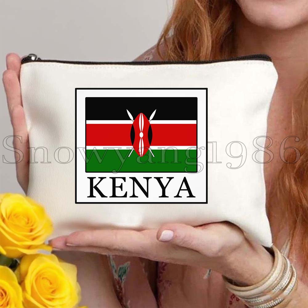 ケニアの国章、旗、地図、ケニア、かわいい、旅行、化粧バッグ、 - Women Bags Kenya のレビューと価格