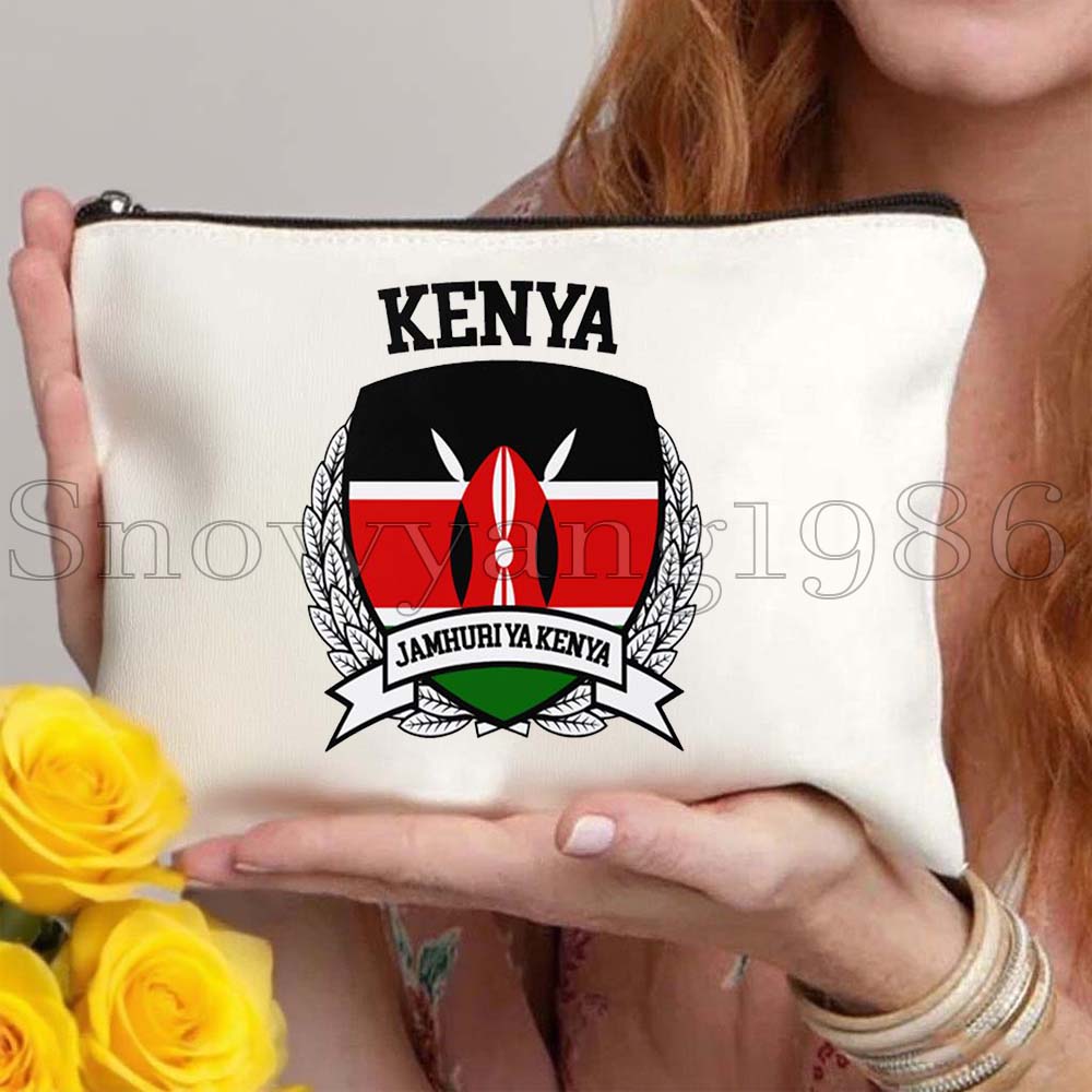 ケニアの国章、旗、地図、ケニア、かわいい、旅行、化粧バッグ、 - Women Bags Kenya のレビューと価格