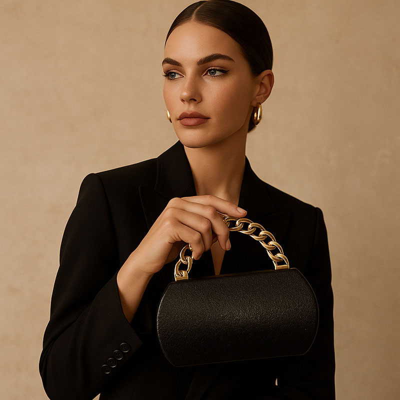 高級ゴールドメタルバックルボックスクラッチファッションレディ - Women Bags Gold のレビューと価格