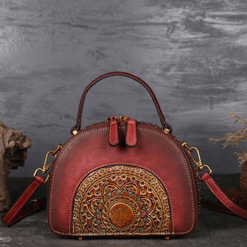 女性のための本革のショルダーバッグ,牛革のハンドル,ヴィンテ - Doctor Bag Leather のレビューと価格