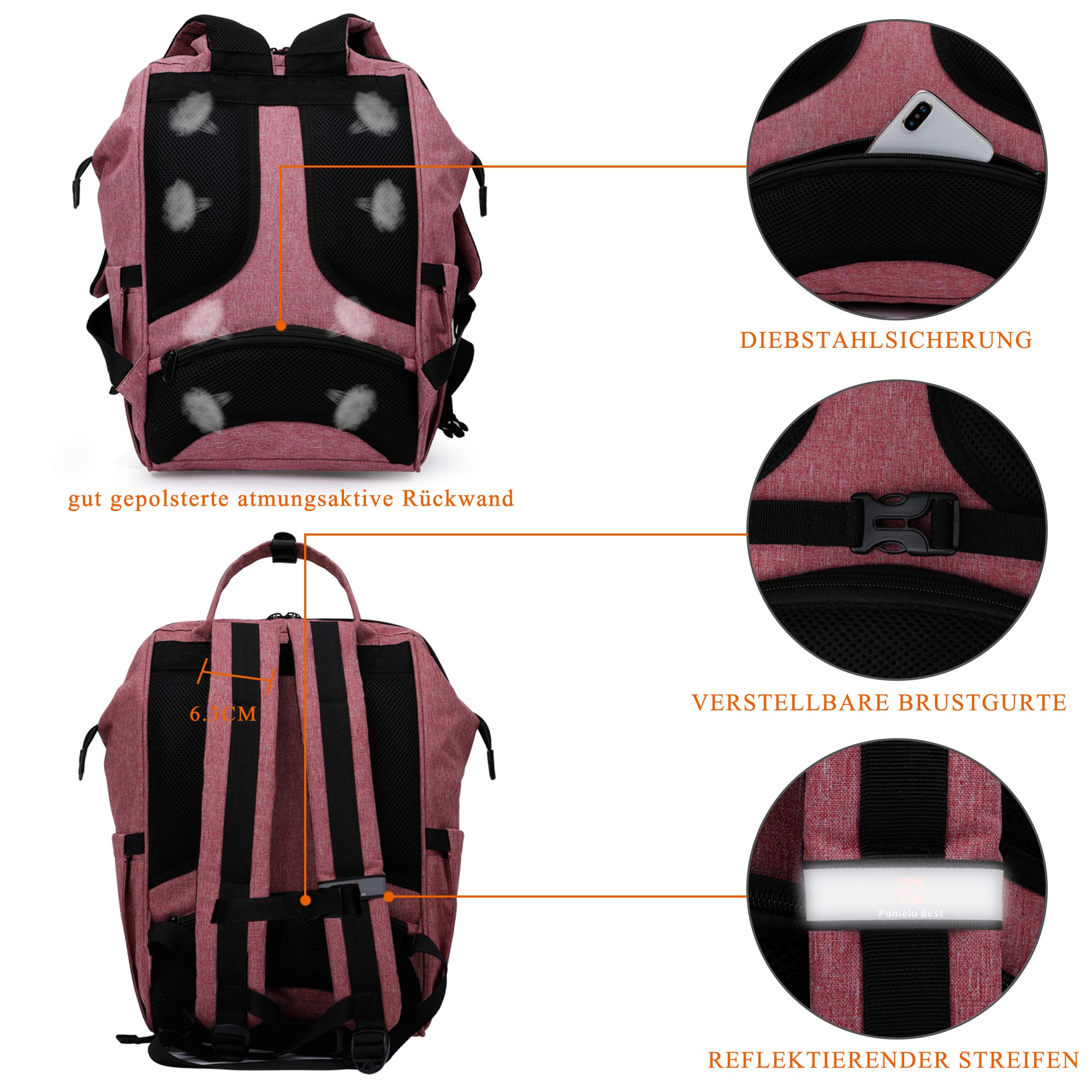 ポメロ ベストバックパック 男女兼用 ラップトップ収納と小銭 - Women'S Best Bags For Travel のレビューと価格