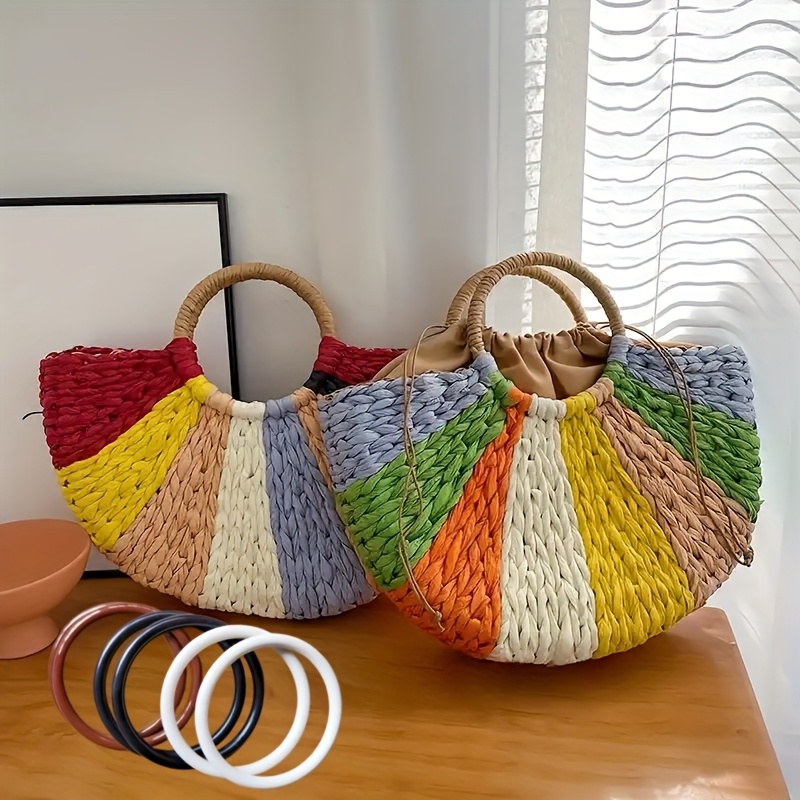丸型ソリッドバッグハンドルリングプラスチック樹脂ハンドバッグ - Circle Round Bag のレビューと価格