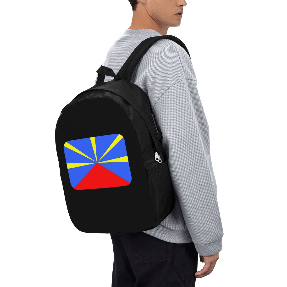 974 レユニオン島旗バックパック旅行ノートブックバッグコン - Women Bags For College のレビューと価格
