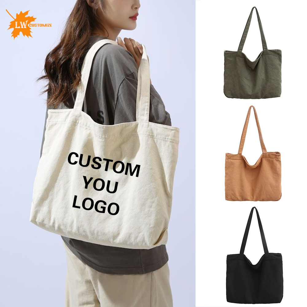 カスタマイズロゴトートバッグ 大容量 レディース キャンバス - Women Bags Logo のレビューと価格