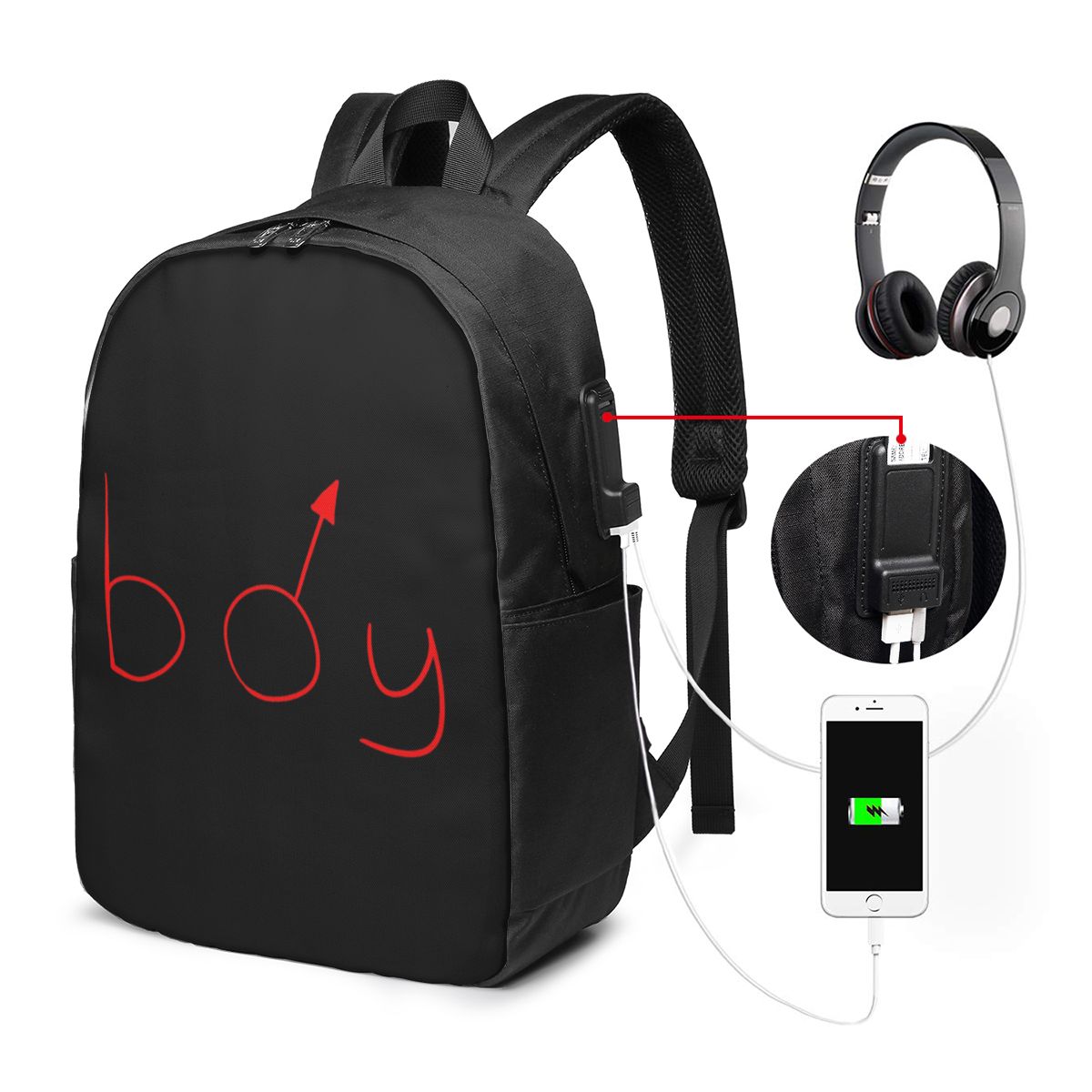 Boymoder 帽子とシャツバックパック旅行ノートブックバ - Women Bags For College のレビューと価格