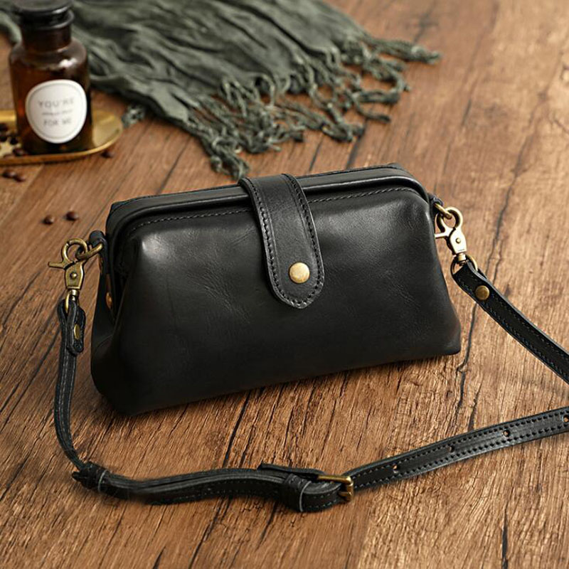 女性の本革ショルダーバッグ 2024 トレンディなブランドス - Doctor Bag Leather のレビューと価格