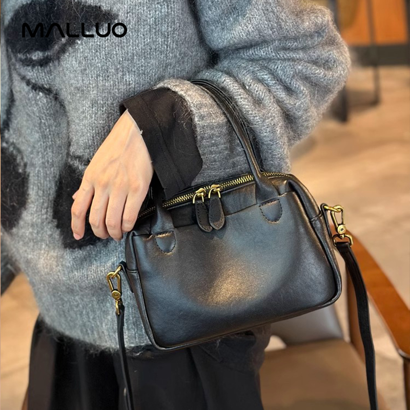 女性の天然牛革ハンドバッグレディース高品質ショルダーバッグ女 - Doctor Bag Leather のレビューと価格