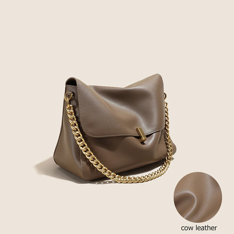 新しい本物の牛革ショルダーチェーンバッグ女性のための大容量ク - Women'S Bags Jacquemus のレビューと価格
