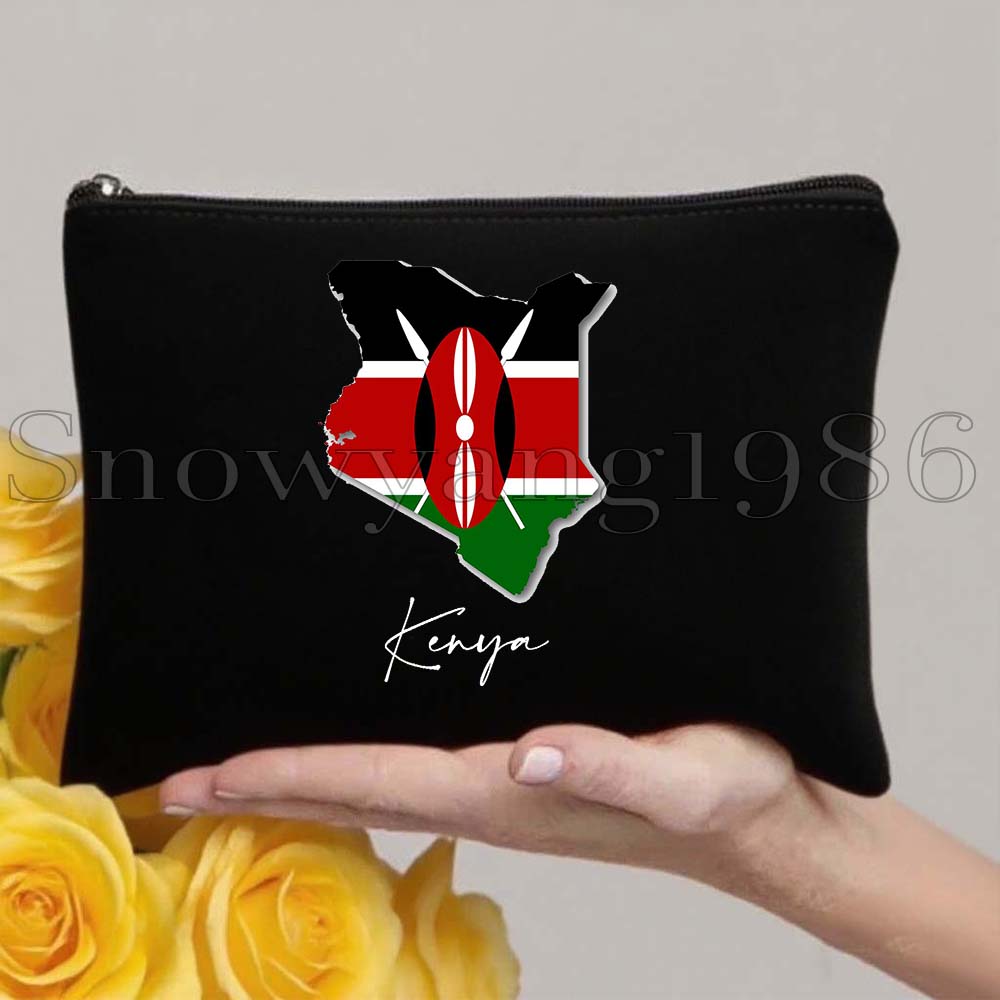 ケニアの国章、旗、地図、ケニア、かわいい、旅行、化粧バッグ、 - Women Bags Kenya のレビューと価格